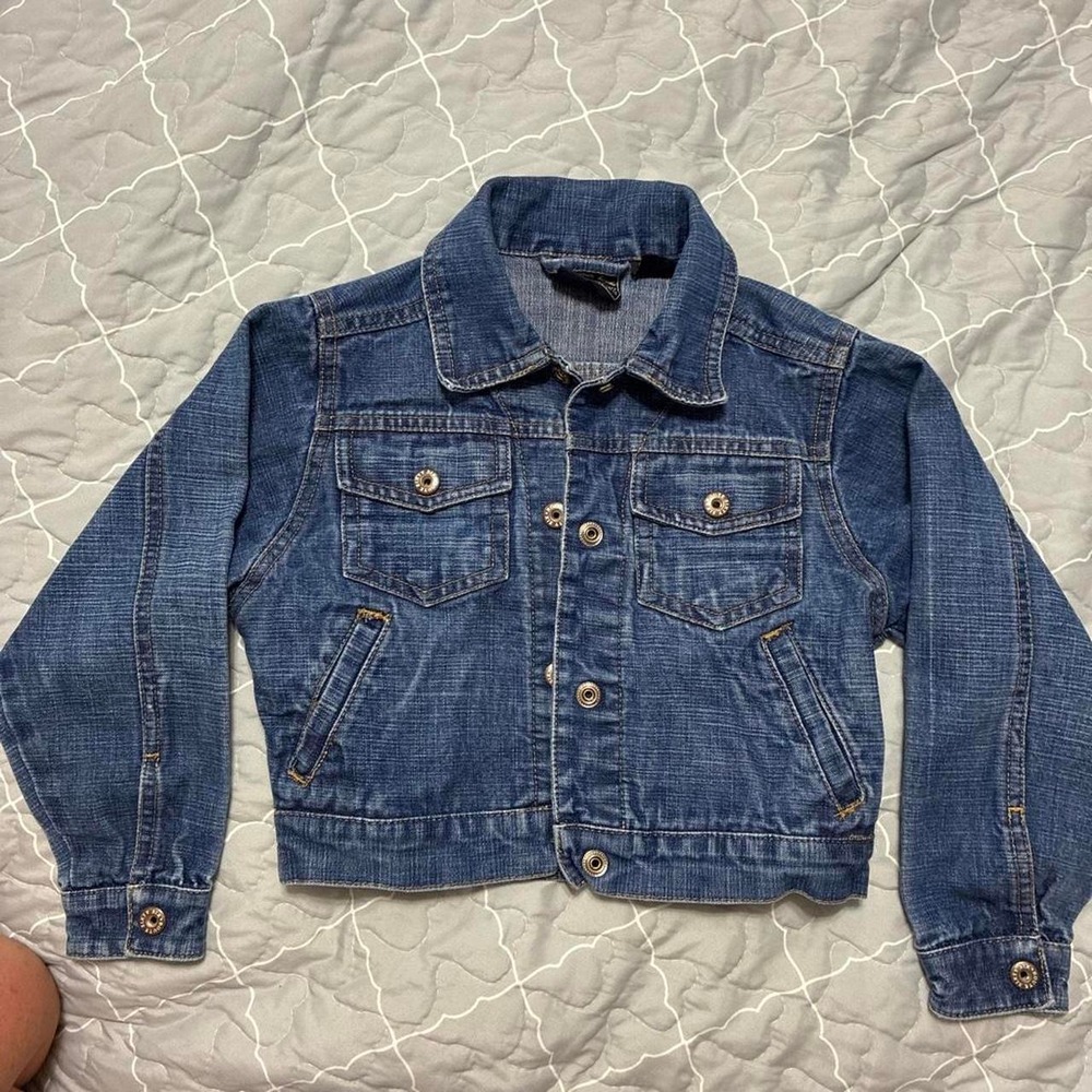 Vintage 90s, Y2K, Route 66 Denim Jacket, Kids Size 4/5, Trucker Jacket